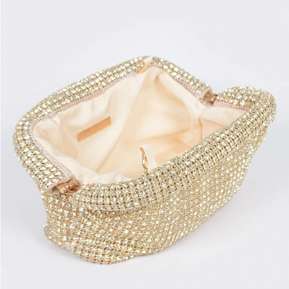 Oversized Rhinestone Soft Convertible Clutch Bag - Picture 6 of 8